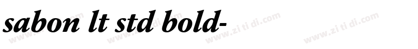 sabon lt std bold字体转换